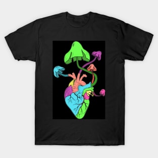 Heart of shrooms (black) T-Shirt